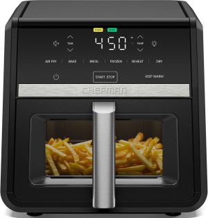 Chefman Air Fryer 9 Qt | TurboFry 7-in-1 High-Powered 450 F Cooking